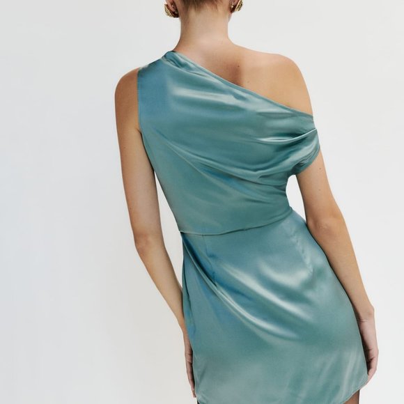 Reformation Alanis Silk Dress - NWT Size 12 - Picture 3 of 8